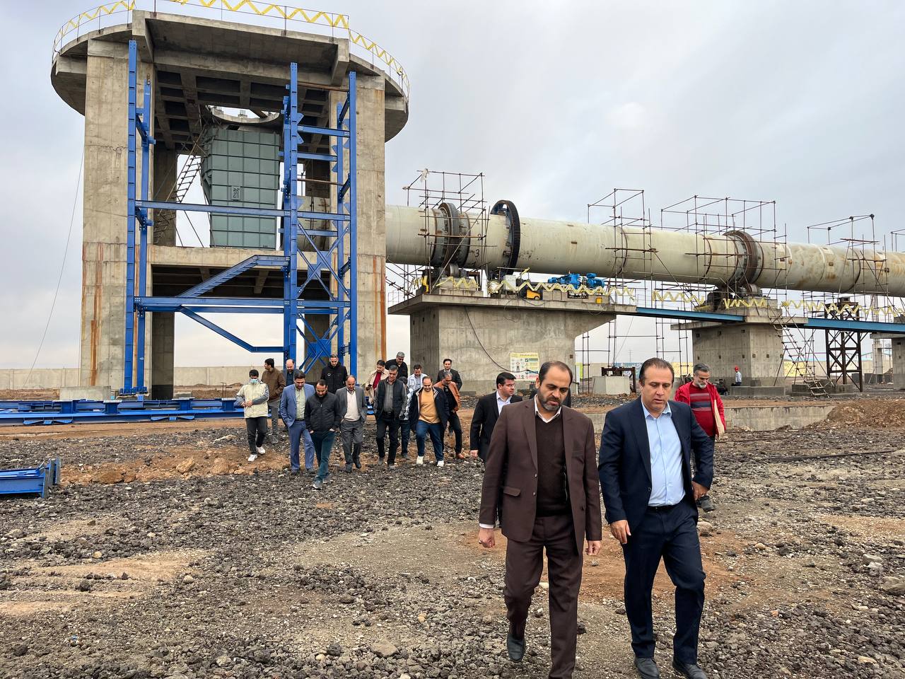 بازدید مهندس رستمی از کارخانه آهک فولادیار